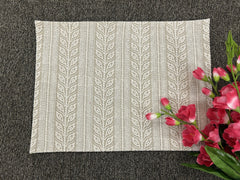 Schiffli Embroidered Natural Linen Gauze Table Linen Set Pack of 8 pieces