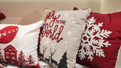 Embroidered Snowflake Decorative Throw Pillow