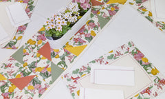 Organic Textured Cotton Print Patchwork Table Set