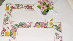 Organic Textured Cotton Print Patchwork Table Set