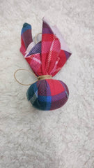 Rustic Plaid Fabric Bundle Hanging Ornament