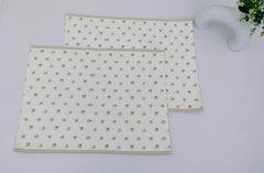Printed Cotton Twill Placemat with Woven Check Piping Set of 2 pieces