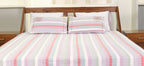Premium Woven Cotton Stripe Flat Bed Sheet Set