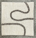 Sinuous Chainstitch Cotton-Linen Embroidered Coaster Set Pack of 4 pieces