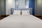 Premium Minimalist Linear 400Tc Cotton Satin Flat Bedding Set