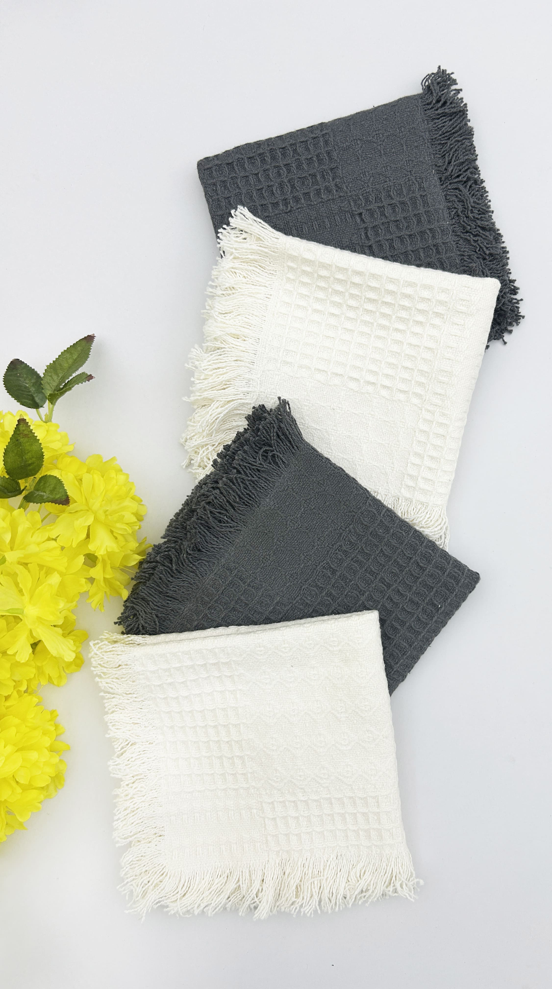 Premium Woven Cotton Waffle Napkin Set Pack Of 4 Pieces