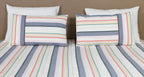 Premium Woven Cotton Stripe Flat Bed Sheet Set