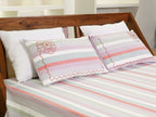 Premium Woven Cotton Stripe Flat Bed Sheet Set