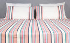 Prism Woven Stripe Cotton Flat Bed Sheet Set