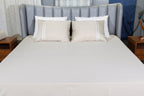 Premium Minimalist Linear 400Tc Cotton Satin Flat Bedding Set