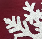 Embroidered Snowflake Decorative Throw Pillow