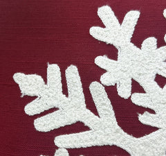 Embroidered Snowflake Decorative Throw Pillow
