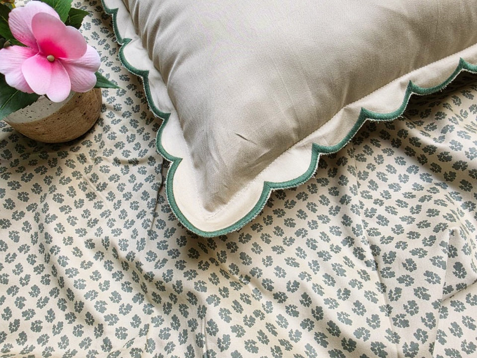 Botanical Grace 400TC Cotton Sateen Printed Bedsheet Set