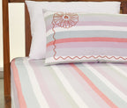 Premium Woven Cotton Stripe Flat Bed Sheet Set