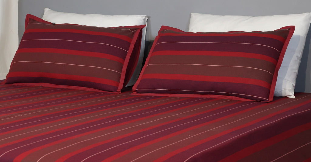 Premium Woven Dobby Striped Bed Sheet Set