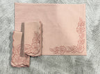 EcruE Luxury Embroidered Cotton Linen Table Linen Set