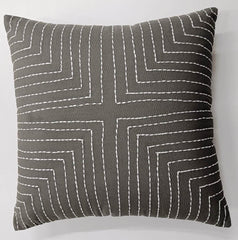 Embroidered Cotton Canvas Cushion