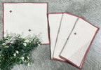 EcruE Luxury Cotton Gauze Embroidered Dish Cloth Set of 04 pieces