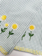 Embroidered Sunflower Kitchen Towel Set Pack of 2pieces