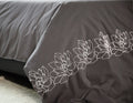 Ecrue Embroidered Cotton Satin Duvet Cover Set