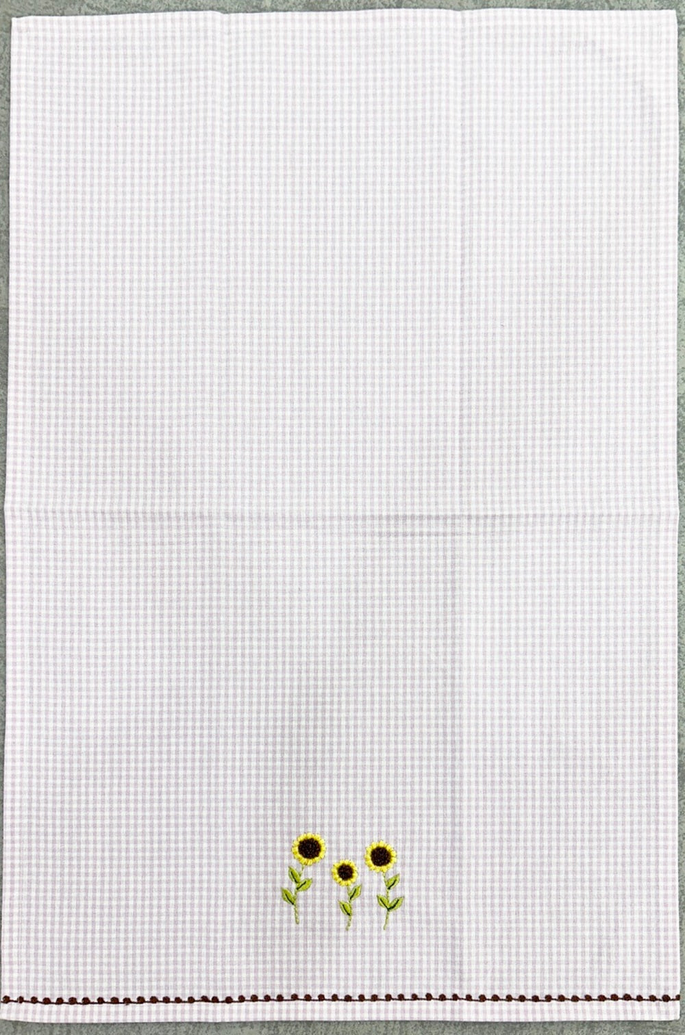 Embroidered Sunflower Kitchen Towel Set Pack of 2pieces