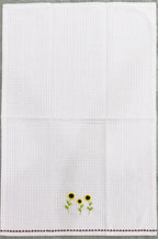 Embroidered Sunflower Kitchen Towel Set Pack of 2pieces