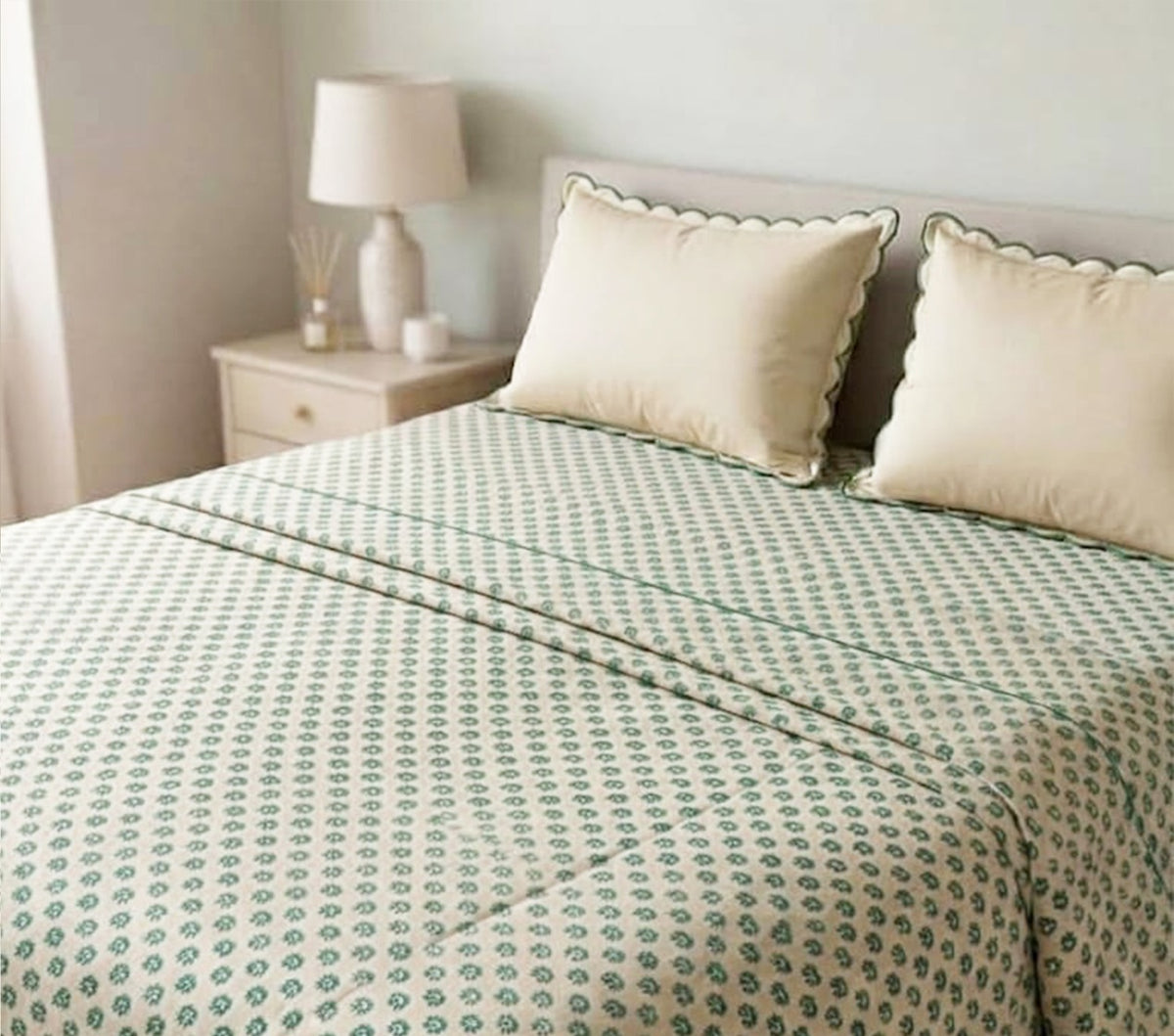 Botanical Grace 400TC Cotton Sateen Printed Bedsheet Set