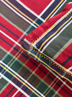 Premium Woven Cotton Plaid Bed Sheet Set