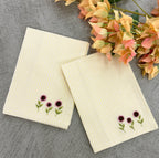 Charming  Embroidered Sunflower Napkin Set Pack Of 4 Pieces