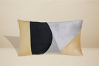 Angular Color Block Lumbar Pillow 14x24''