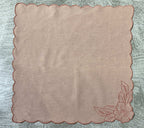 EcruE Luxury Embroidered Cotton Linen Table Linen Set