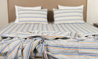 Atelier Yarn-Dyed Striped Cotton Flat Bed Sheet Set