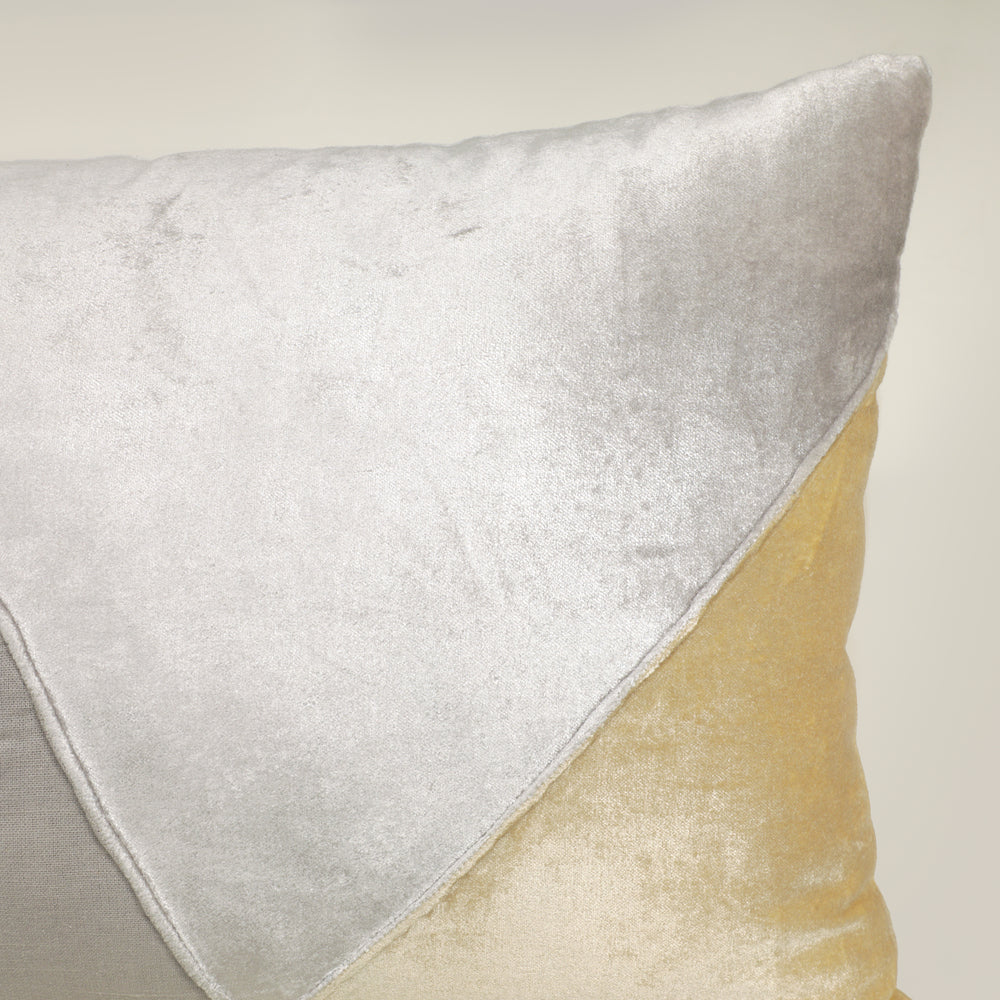 Angular Color Block Lumbar Pillow 14x24''