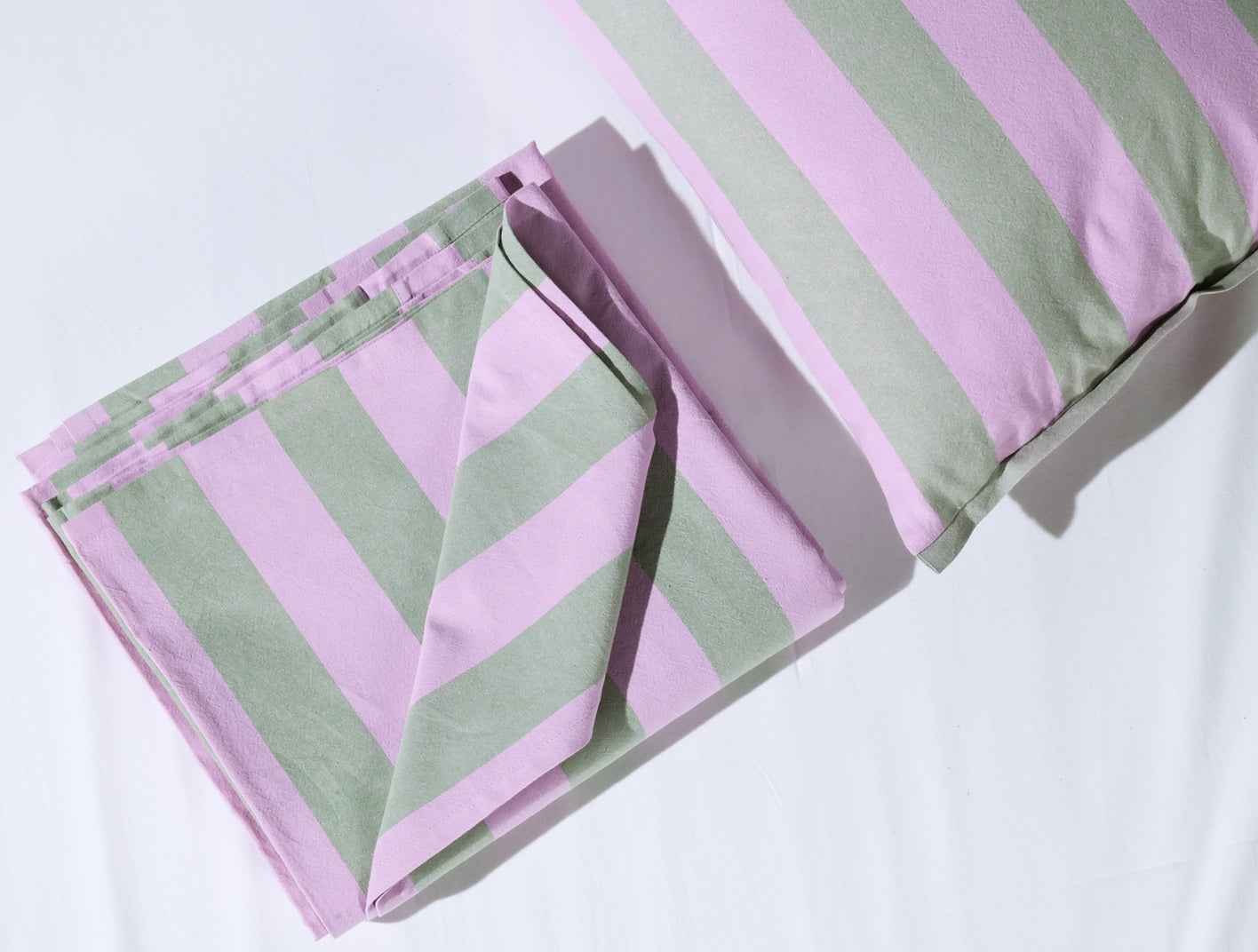 Premium Yarn-Dyed Woven Striped Bed Sheet Set