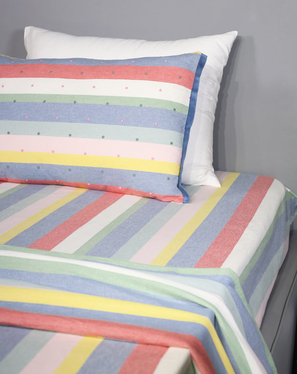 Studio Stripe Yarn-Dyed Cotton Flat Bed Sheet Set