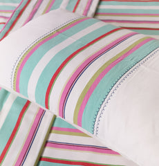 Premium Yarn-Dyed Woven Stripe Bed Sheet Set Size 102x102