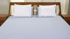 Charming Gingham Check Embroidered Lace Bed Sheet Set