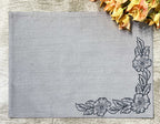 EcruE Luxury Embroidered Cotton Linen Table Linen Set