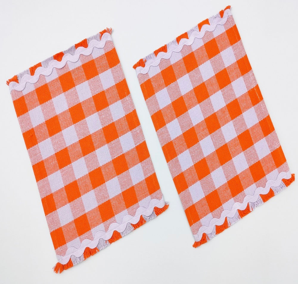 Woven Rib Check Placemat Set Pack Of 2Pieces