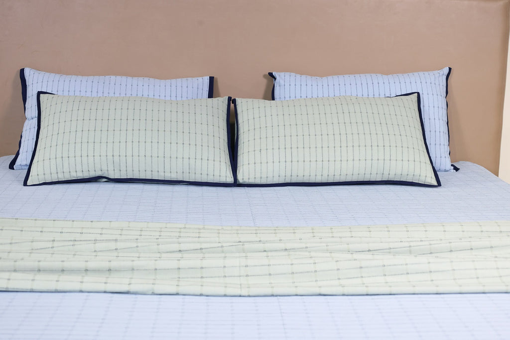 EcruE Luxury Cotton Ribbed Bed Cover
