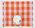 Woven Rib Check Placemat Set Pack Of 2Pieces