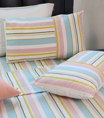 Yarn Dyed Woven striped bed sheet Set Size 102x102''