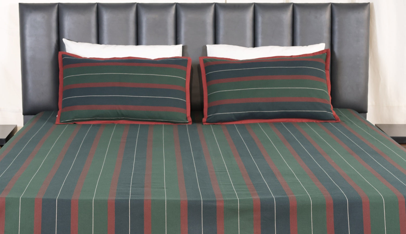 Premium Woven Dobby Striped Bed Sheet Set