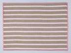 Dusty Rose Cabana Stripe Linen-Look Printed Placemat Set Pack of 2Pcs