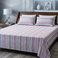 Premium Woven Striped Bed Sheet Set