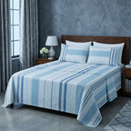Premium Maritime Accent Striped Bed Sheet Set