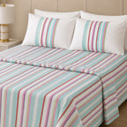 Premium Yarn-Dyed Woven Stripe Bed Sheet Set