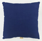 Navy Blue Embroidered Snowflake Throw Pillow