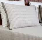 EcruE Luxury Cotton Ribbed Bed Cover