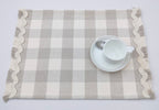 Woven Rib Check Placemat Set Pack Of 2Pieces